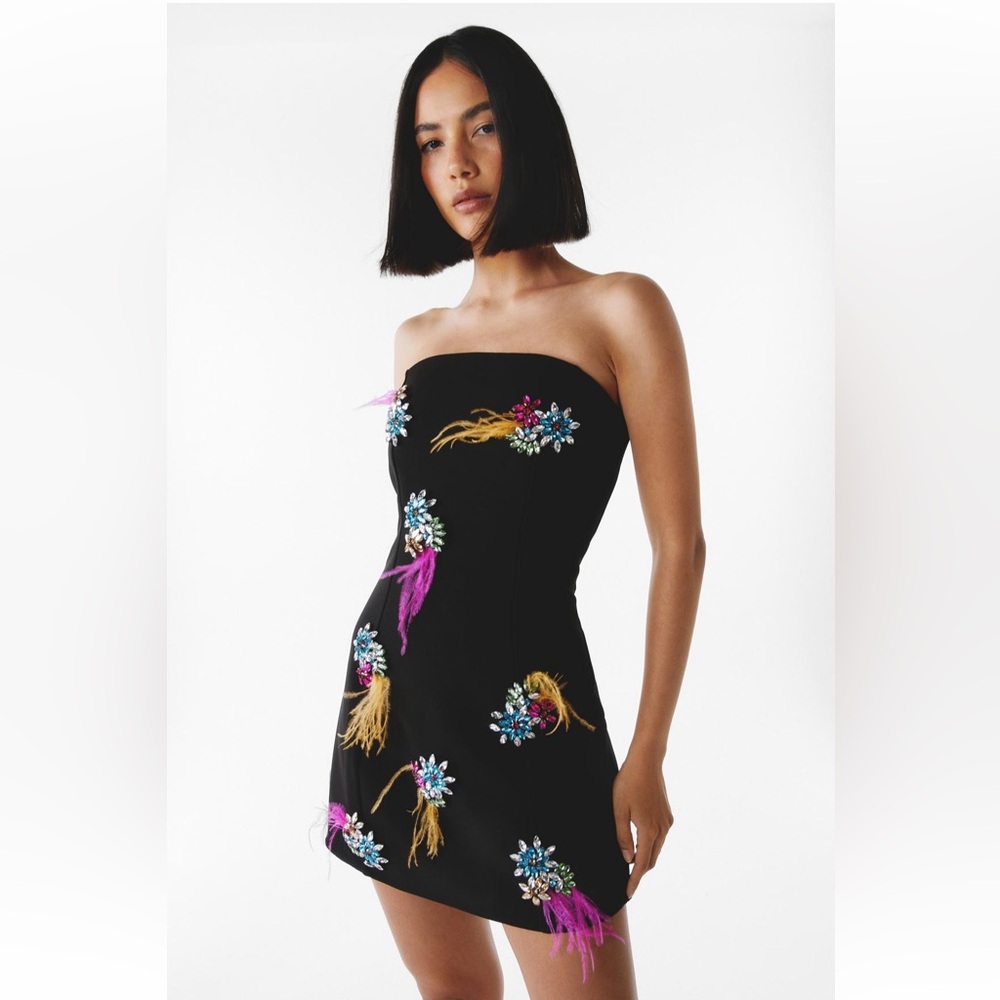 Nasty Gal Black Strapless Mini Dress